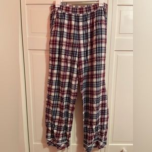 Victoria’s Secret purple white and blue plaid pj pants. Size: S